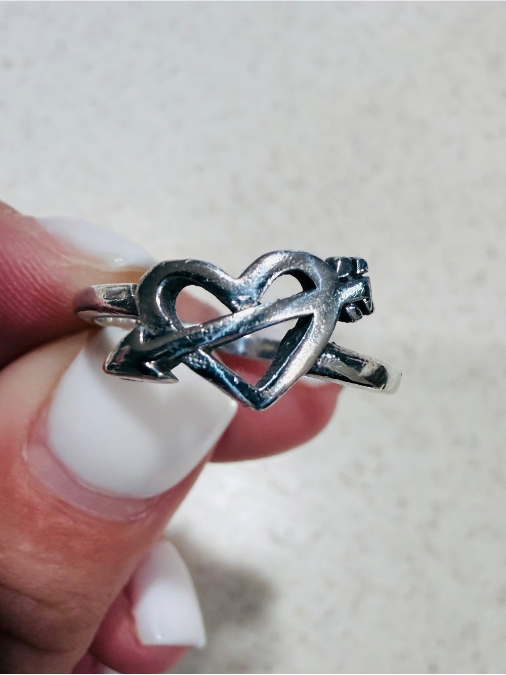 James Avery Polished Silver Heart & Arrow Ring - Silver